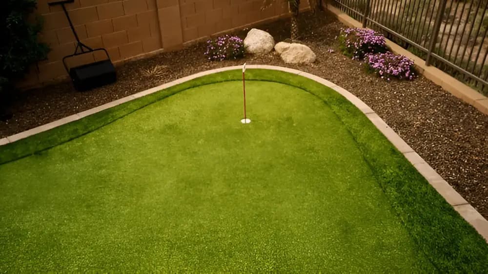 Custom putting green with artificial turf El Cajon