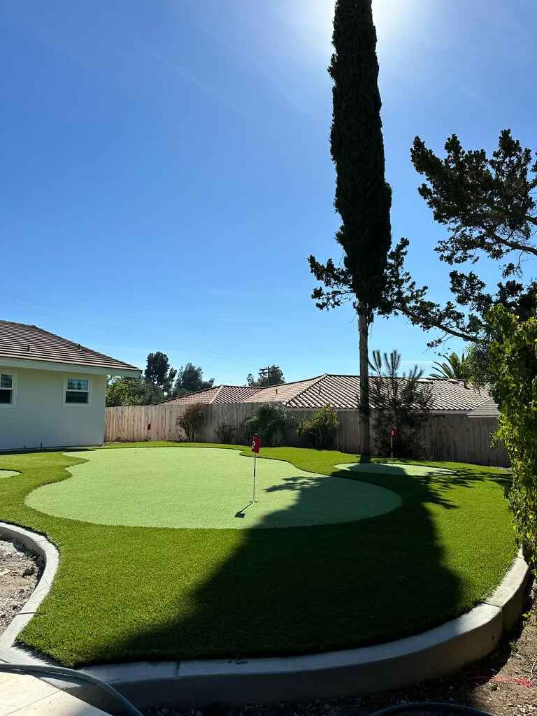 Artificial turf installation transforming El Cajon backyard